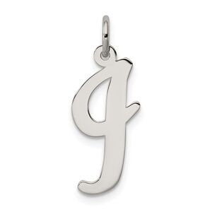 Sterling Silver Madison Collection LG Classic Script Initial I Pendant